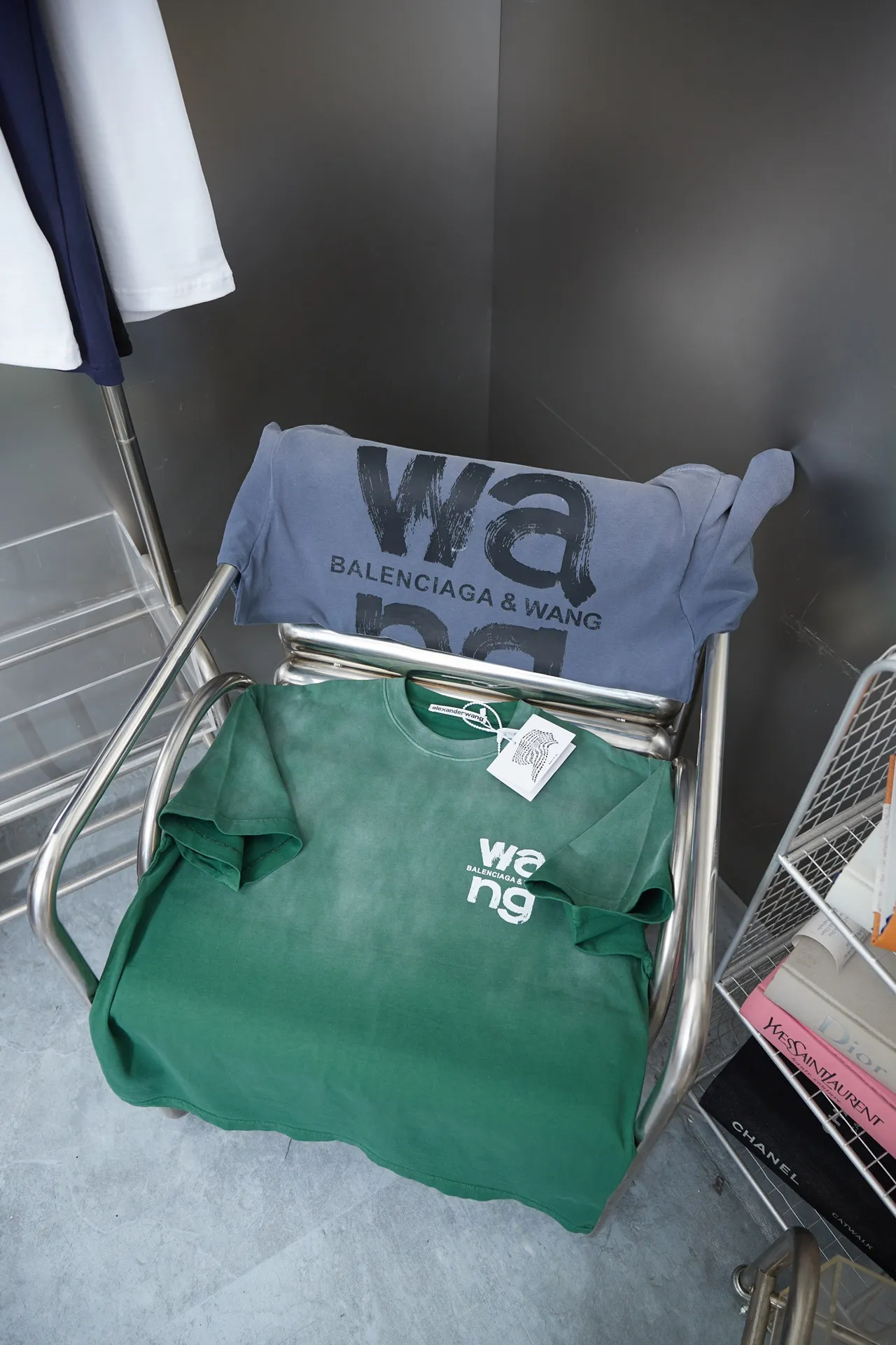 Alexarderwang 25SS New Arrival 100% 32 1X 1 ：Black/White/Blue/Green Size：S/M/L/XL